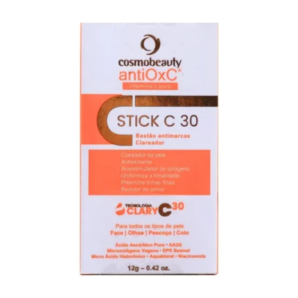 Cosmobeauty Clareador Clary Stick 30 Vitamina C Bastão 12g
