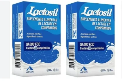 Kit C/2 Lactosil 10.000 Fcc - Enzima Lactase C/30 comprimidos Cada Caixa