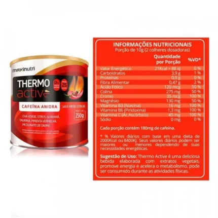 Thermo Active Termogênico Frutas Cítricas 250g Maxinutri