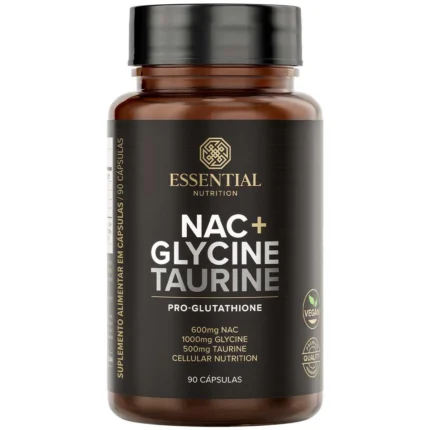 Nac + Glycine + Taurina - (90 Cápsulas) - Essential Nutrition