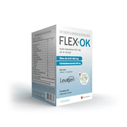 Colágeno Flex Ok com Ácido Hialurônico 60 Cápsulas