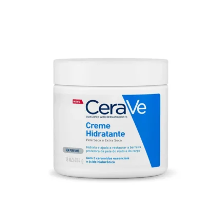 Creme Hidratante Corporal CeraVe para Pele Seca e Extra Seca Hidratação Prolongada com Ceramidas para Pele Seca 454g