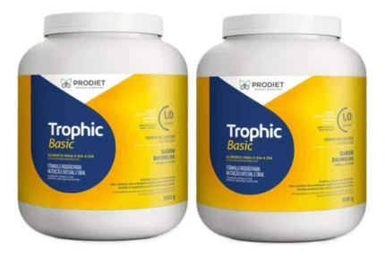 2 Potes de Trophic Basic 800g Dieta Enteral Prodiet Baunilha