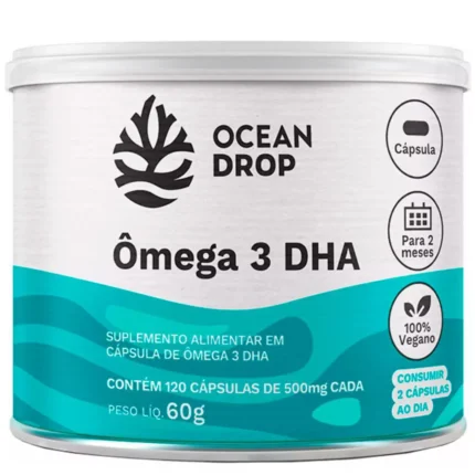 Omega 3 Dha 100% Vegetal Vegano (120 Cápsulas) - Ocean Drop