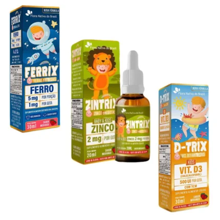 FERRIX FERRO + D TRIX VITAMINA D3 - ZINTRIX ZINCO - KIDS