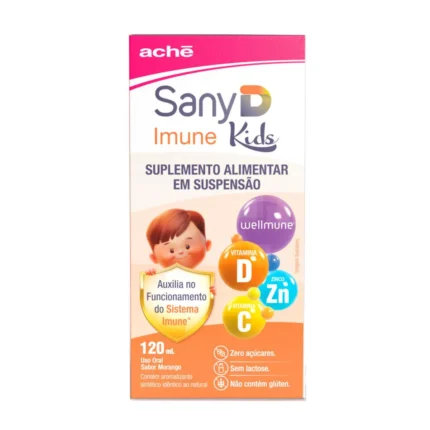 Polivitamínico Sany D Imune Kids Suspensão Oral Morango 120ml