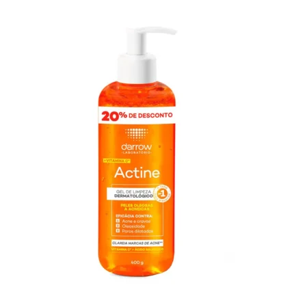 Gel de Limpeza Dermatológico Facial Darrow Actine Peles Oleosas e Acneicas 400g