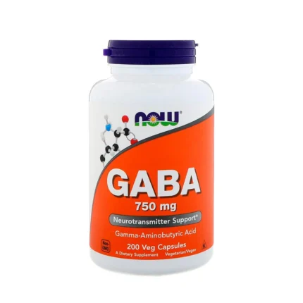 Gaba 750mg (200 Vcaps) Now Foods