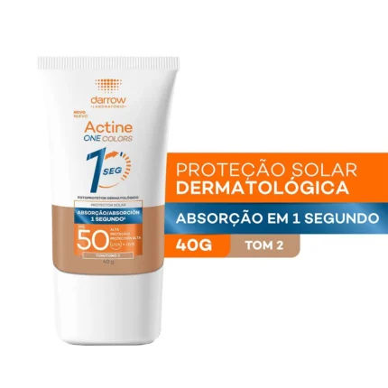 Protetor Solar Facial Darrow Actine One Colors FPS 50 Tom 2 40g