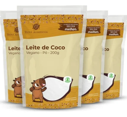 Kit 4 Leite de Coco em Po Vegano 200G - Taina Alimentos
