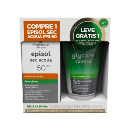 Kit Episol Sec Acqua Fps 60 40 ml + Glycare Control Gel De Limpeza 60g