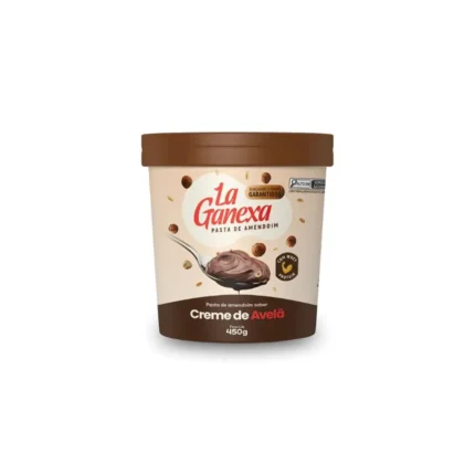 Pasta de Amendoim Creme de Avelã e Whey 450G – La Ganexa