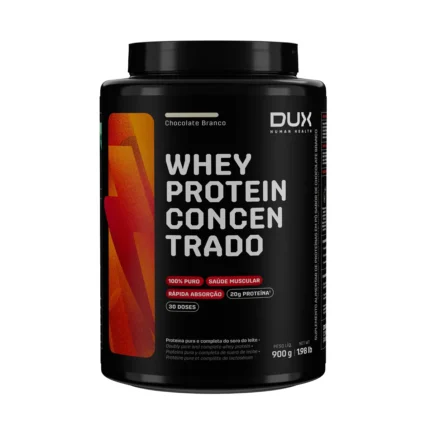 Whey Protein Concentrado Dux Chocolate Branco 900g