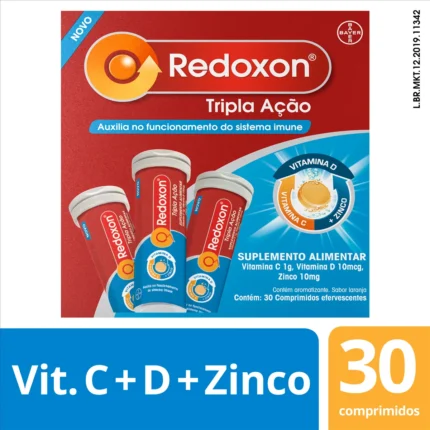 Vitamina C Efervescente Redoxon Tripla Ação 30 comprimidos