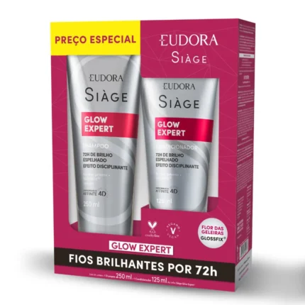 Kit Siàge Eudora Glow Expert Shampoo 250ml + Condicionador 125ml