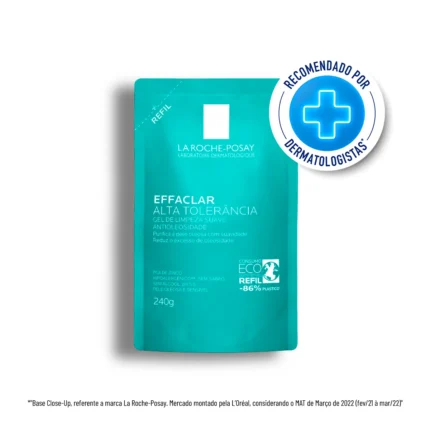 Gel de Limpeza Facial La Roche-Posay Effaclar Alta Tolerância Antioleosidade Refil Refil do Gel de Limpeza Suave 240g