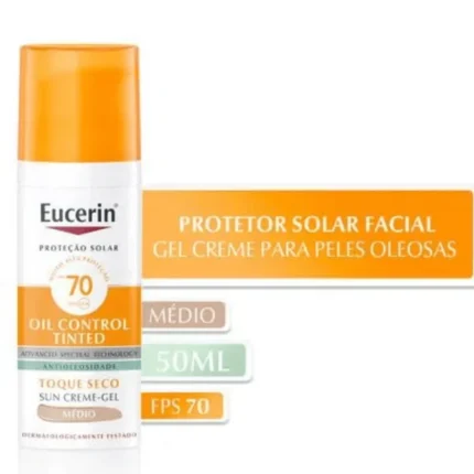 Eucerin Sun Oil Control Tinted Médio Fps70 50g