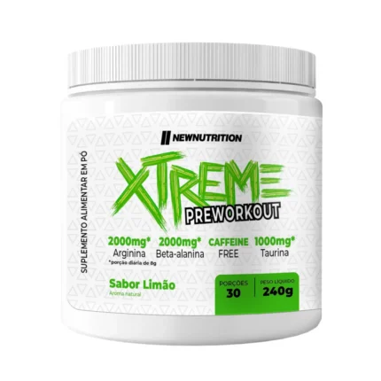 Pré-Treino sem Cafeína Newnutrition Xtreme Limão 240g