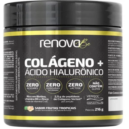Colágeno Renova Be Ácido Hialurônico Sabor Frutas Tropicais 216g