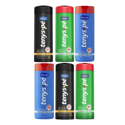 Kit C6 Talco para Os Pés Antisséptico Tenys Pé - Baruel