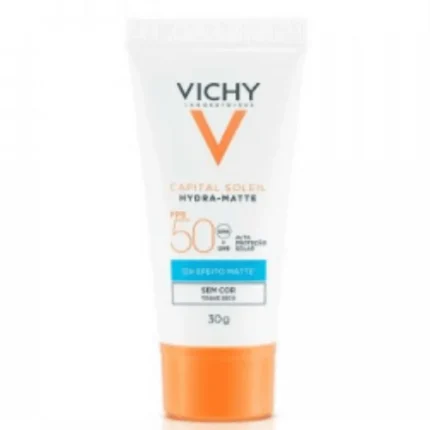 Vichy Capital Soleil Hydra-matte Protetor Solar Facial Fps 50 sem Cor 30g