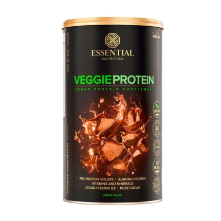 Proteína Vegetal Veggie Protein Cacao Essential Nutrition 455g U Unica