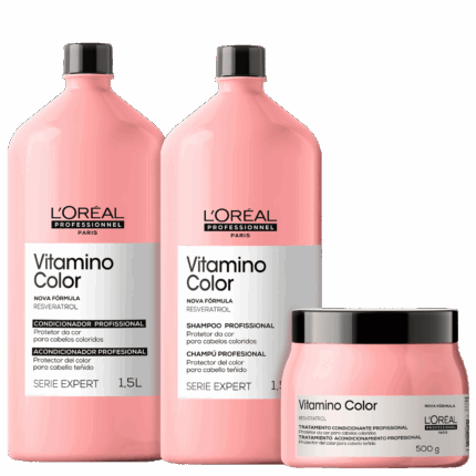 Kit L'Oréal Professionnel Serie Expert Vitamino Color Salon Trio (3 Produtos)