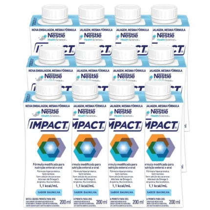 Nutrição Enteral E Oral Impact Baunilha 200Ml 12 Unidades