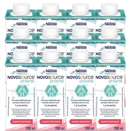 Nutrição Enteral E Oral Novasource Proline Morango 200Ml 12 Unidades